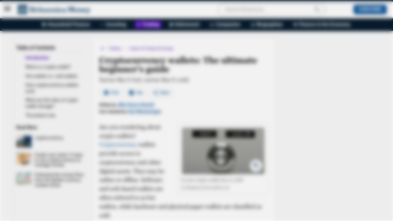 A screenshot of the Britannica website, a reputable source for understanding cryptocurrency wallets and their function.