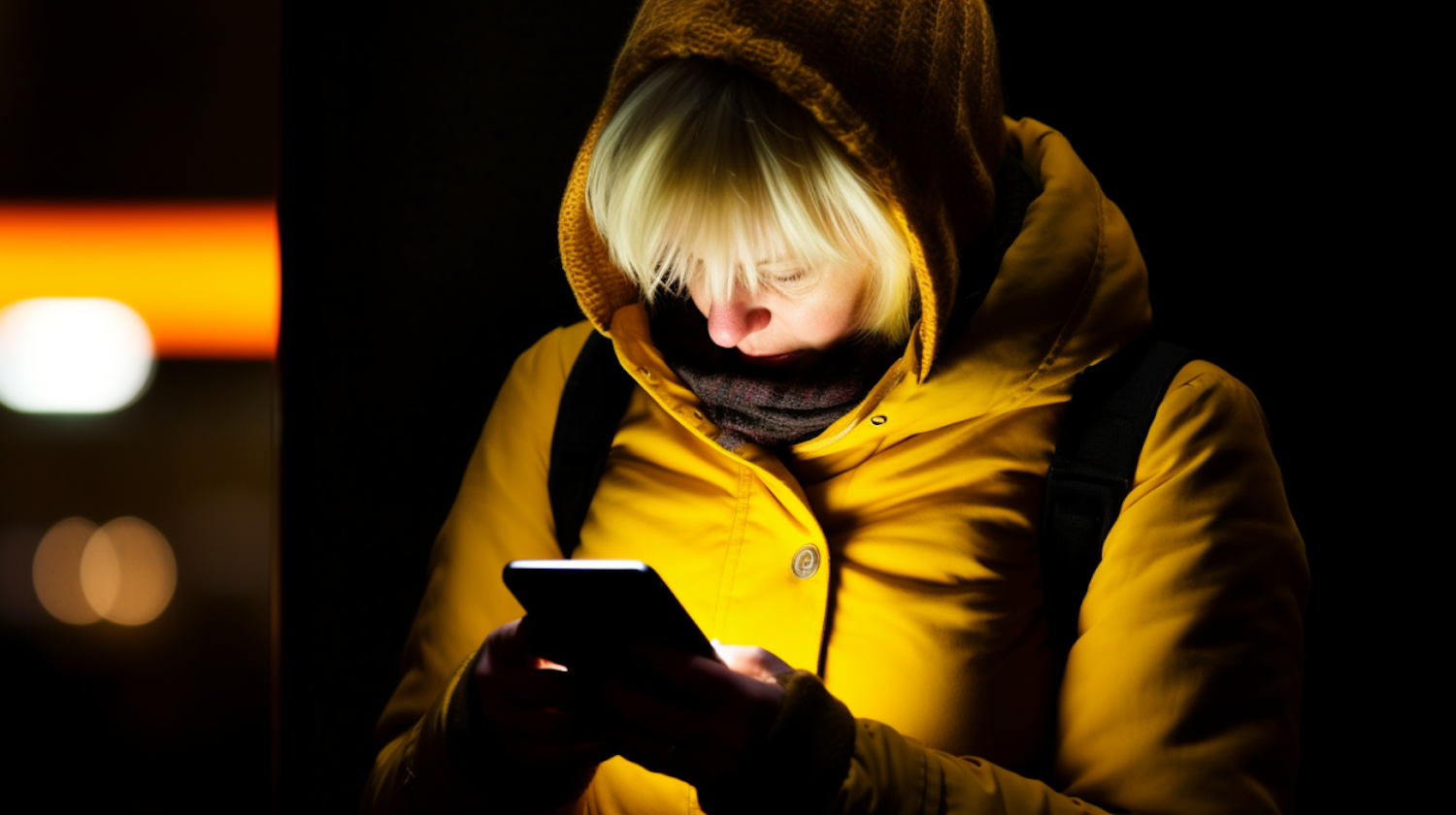 A person carefully examining information on their phone, representing the vigilance needed to avoid crypto scams.