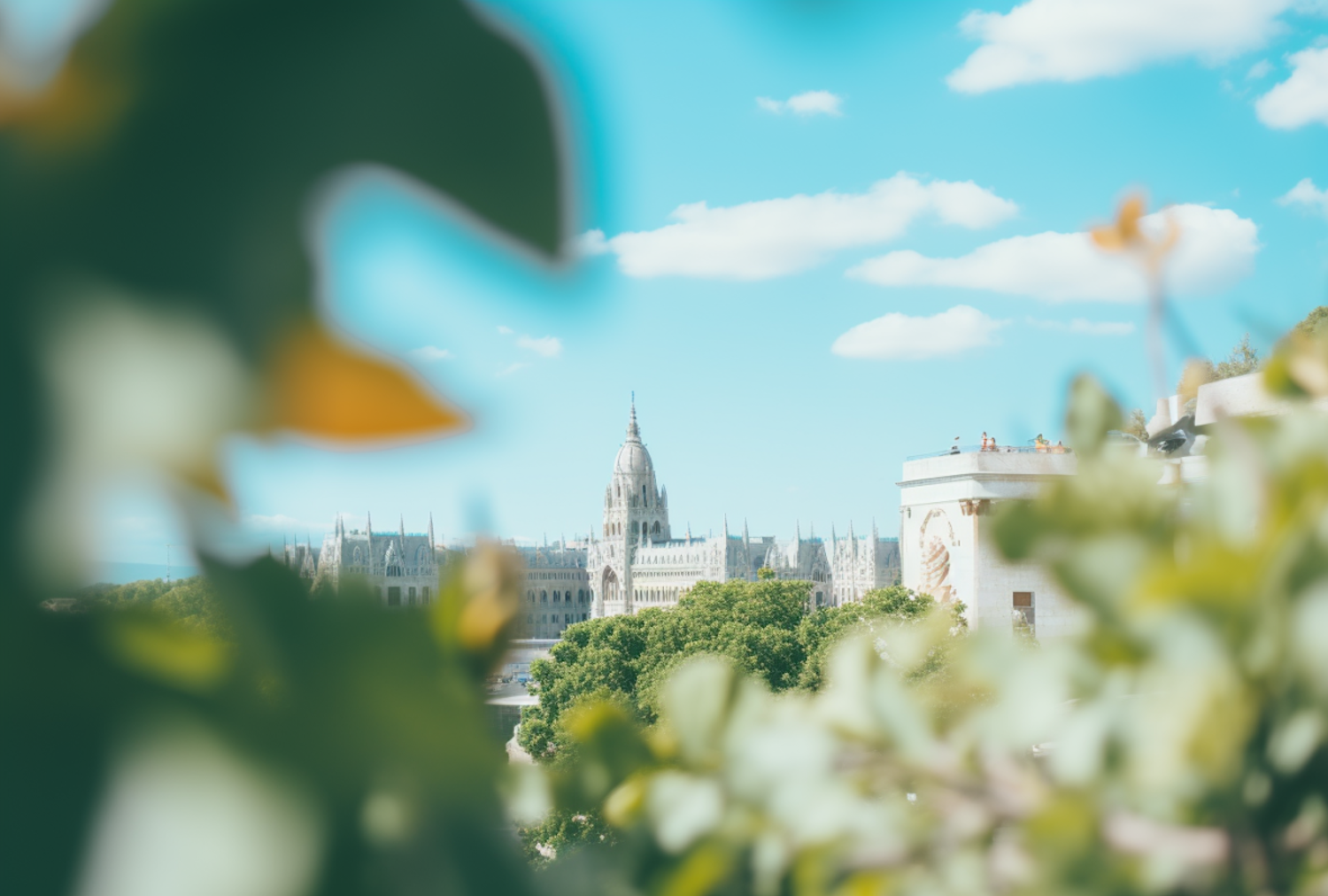 The exterior of Australia's Parliament House, showcasing its distinctive design integrated into the landscape with its large flagpole.