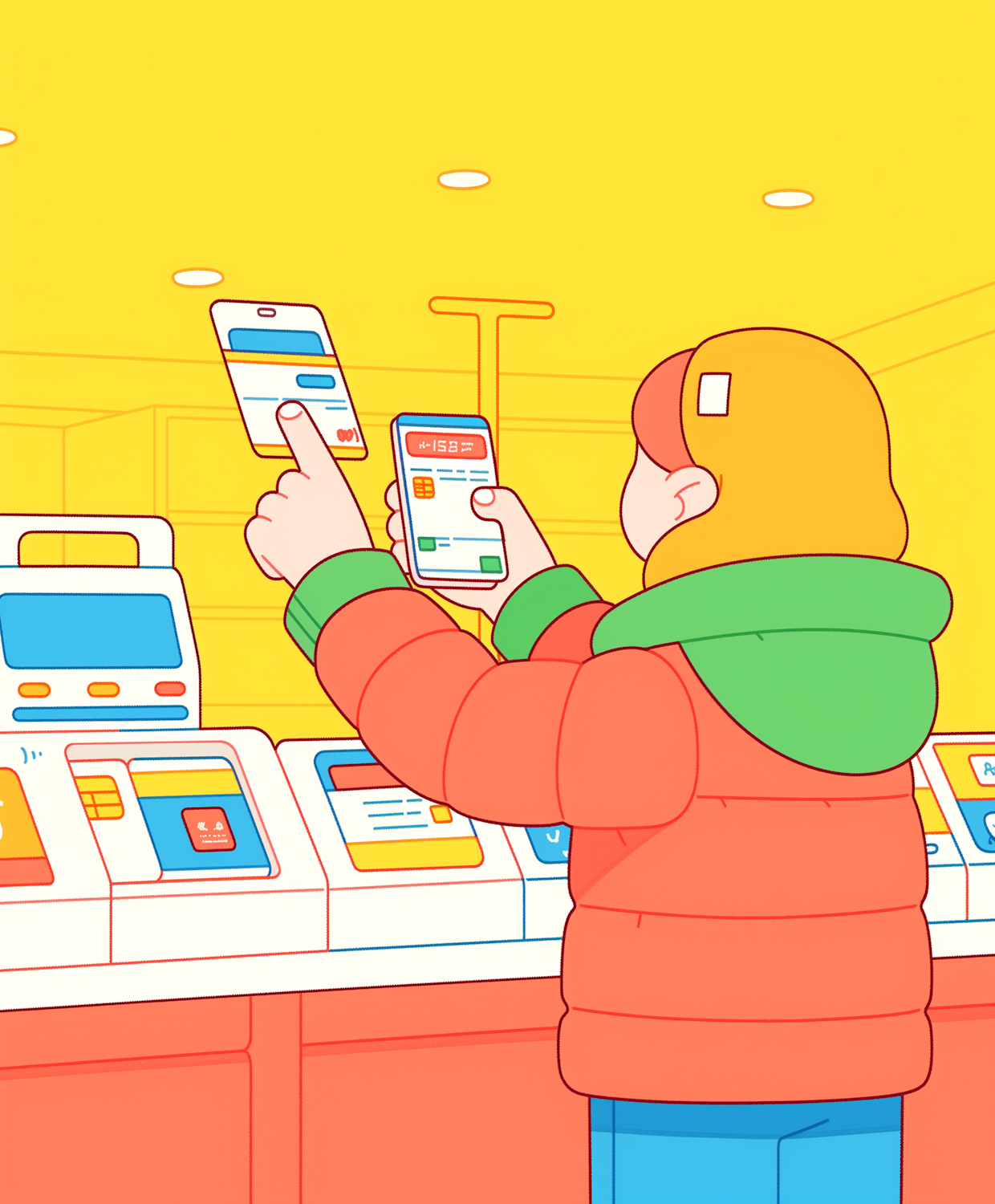 A person thoughtfully comparing different digital options on a screen, representing the careful decision-making process when selecting a cryptocurrency app or platform.